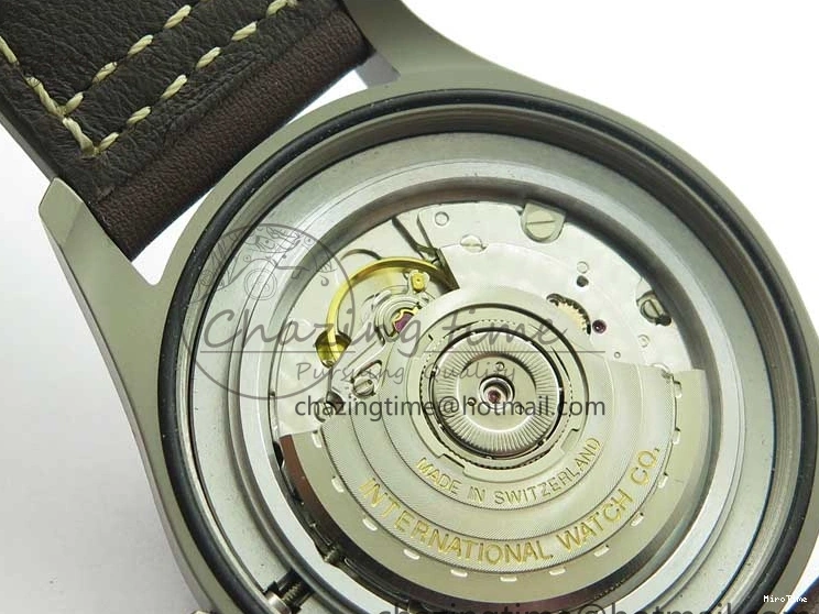 MIROTIME 0507 Mark XVIII IW327006 Titanium V7F 1:1 Best Edition Black Dial on Brown Leather Strap A Attractive 7080